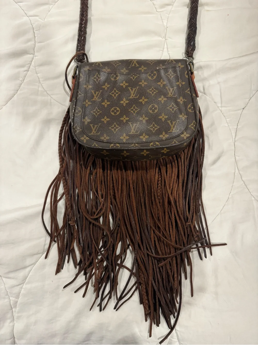 Louis Vuitton Brown Monogram Fringe Crossbody
